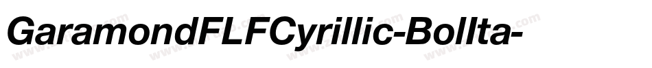 GaramondFLFCyrillic-BolIta字体转换