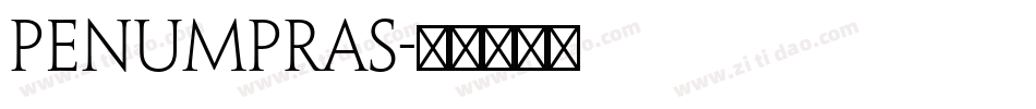 penumpras字体转换
