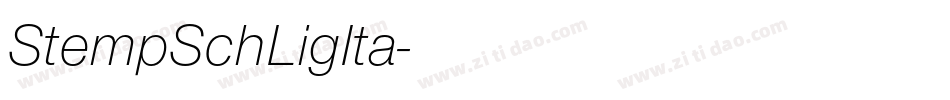 StempSchLigIta字体转换