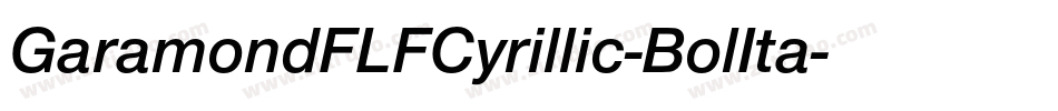 GaramondFLFCyrillic-BolIta字体转换
