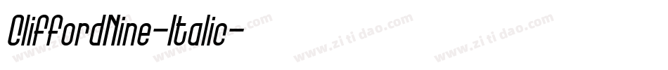 CliffordNine-Italic字体转换