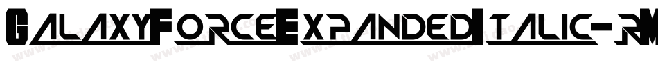 GalaxyForceExpandedItalic-rM5y字体转换
