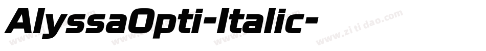 AlyssaOpti-Italic字体转换