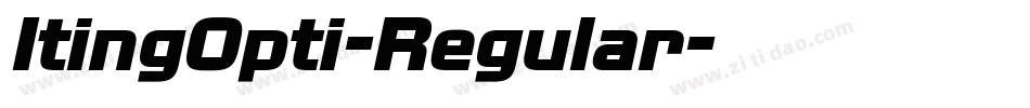 ItingOpti-Regular字体转换