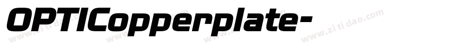 OPTICopperplate字体转换