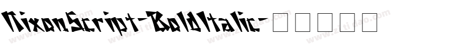NixonScript-BoldItalic字体转换