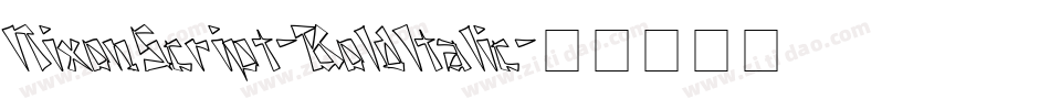 NixonScript-BoldItalic字体转换