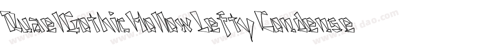 QuaelGothicHollowLeftyCondensed字体转换