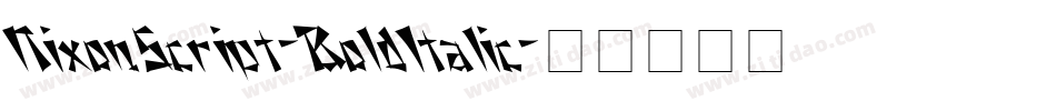 NixonScript-BoldItalic字体转换