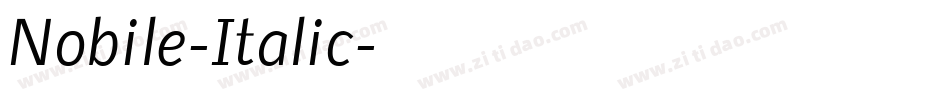Nobile-Italic字体转换