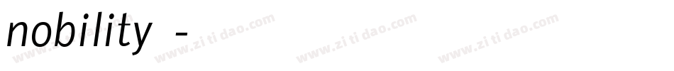 nobility字体字体转换