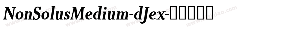 NonSolusMedium-dJex字体转换