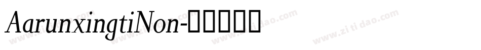 AarunxingtiNon字体转换