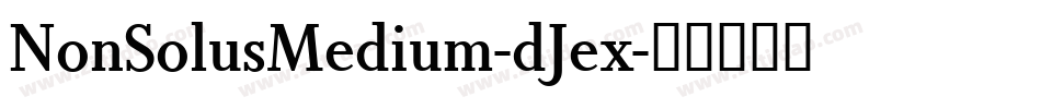 NonSolusMedium-dJex字体转换