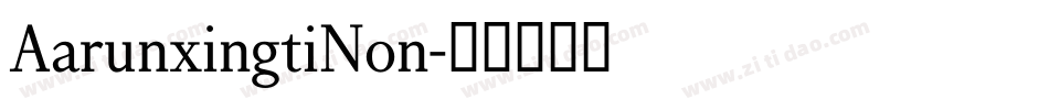 AarunxingtiNon字体转换