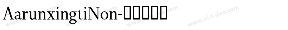 AarunxingtiNon字体转换
