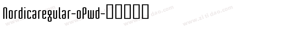 Nordicaregular-oPwd字体转换