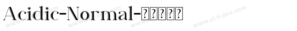 Acidic-Normal字体转换