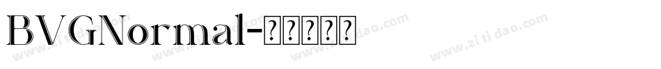 BVGNormal字体转换