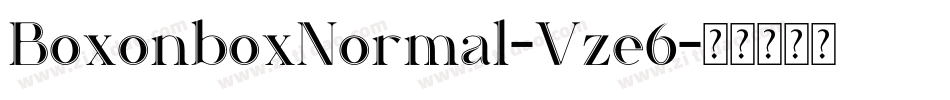 BoxonboxNormal-Vze6字体转换