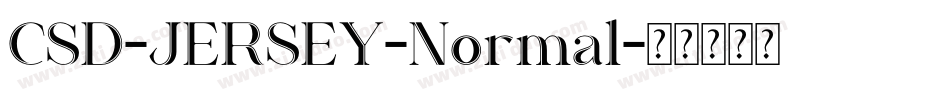 CSD-JERSEY-Normal字体转换
