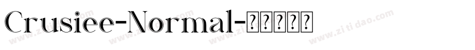 Crusiee-Normal字体转换