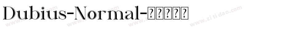 Dubius-Normal字体转换
