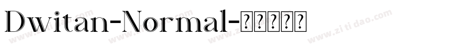 Dwitan-Normal字体转换