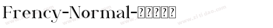Frency-Normal字体转换