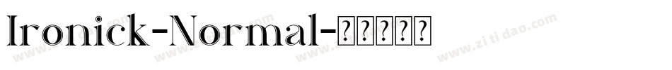 Ironick-Normal字体转换