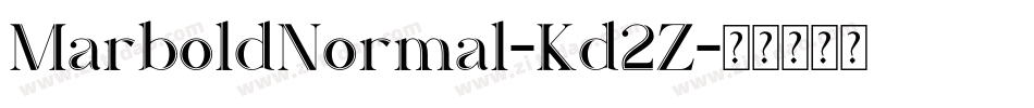 MarboldNormal-Kd2Z字体转换