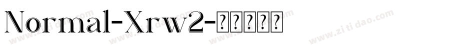 Normal-Xrw2字体转换