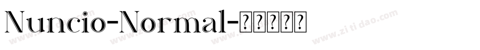 Nuncio-Normal字体转换