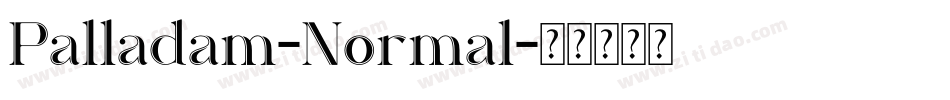Palladam-Normal字体转换