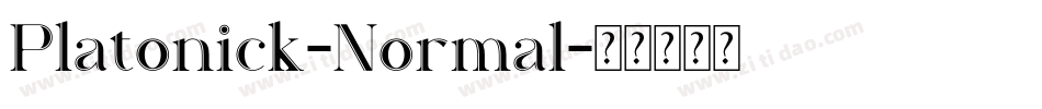 Platonick-Normal字体转换