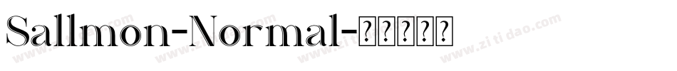 Sallmon-Normal字体转换