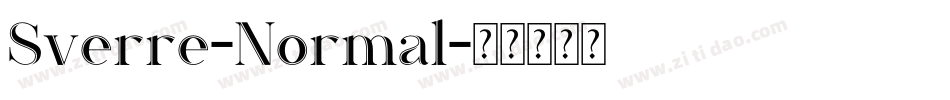 Sverre-Normal字体转换