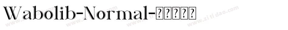 Wabolib-Normal字体转换
