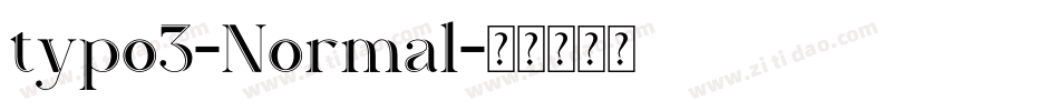 typo3-Normal字体转换