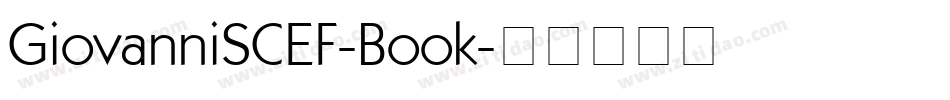GiovanniSCEF-Book字体转换