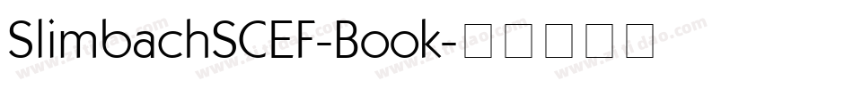 SlimbachSCEF-Book字体转换