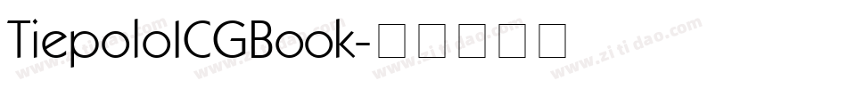 TiepoloICGBook字体转换