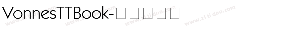 VonnesTTBook字体转换