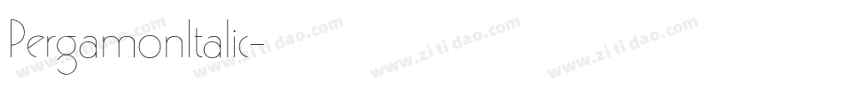 PergamonItalic字体转换