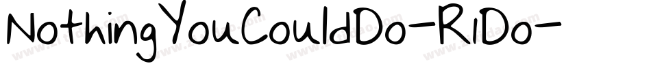 NothingYouCouldDo-R1Do字体转换