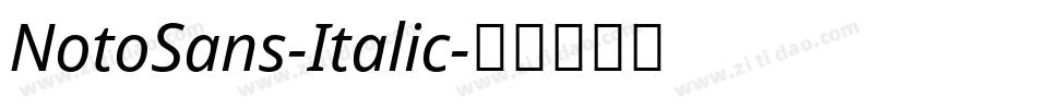 NotoSans-Italic字体转换