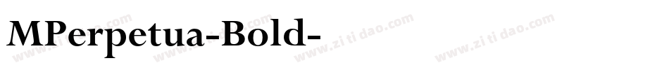 MPerpetua-Bold字体转换