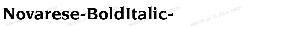 Novarese-BoldItalic字体转换