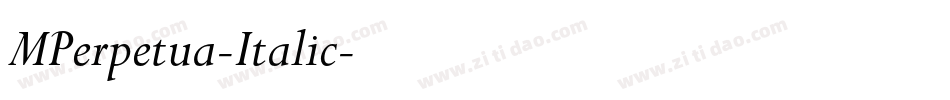 MPerpetua-Italic字体转换