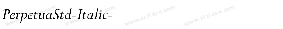 PerpetuaStd-Italic字体转换